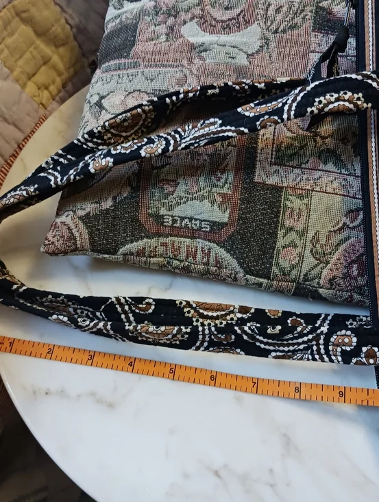 Vera Bradley 2008 Caffe Latte Shoulder Bag, Retired Quilted Cotton Purse - Picture 11 of 11